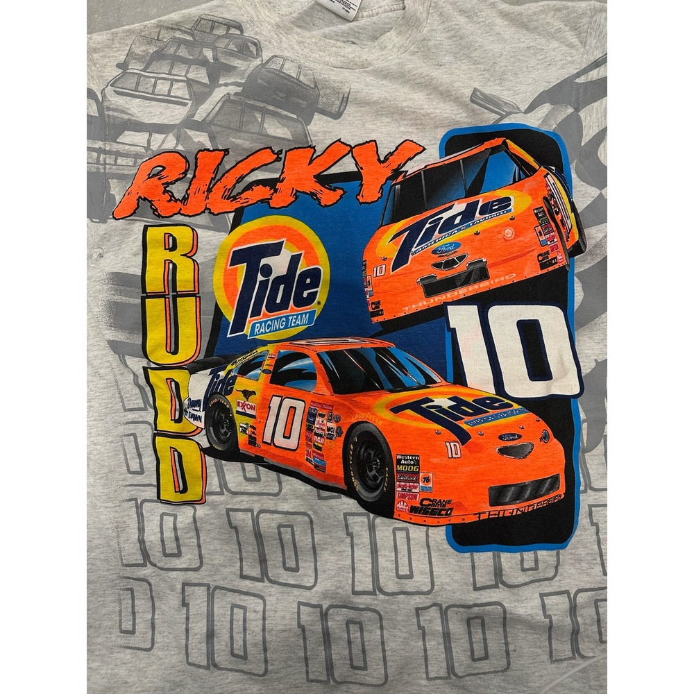 Vtg Ricky Rudd Tide Racing Nascar Graphic T Shirt Mens Large - Picture 3 of 7